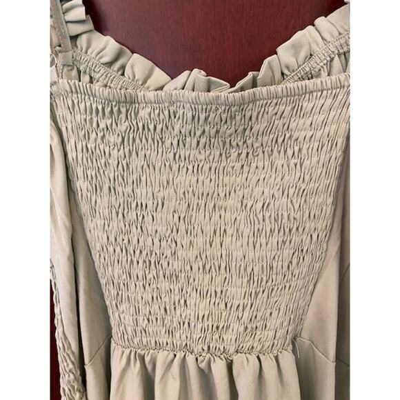 Scarlett Darkness Women's Sage Light Green Ruffle Dress Size Small - Picture 6 of 8